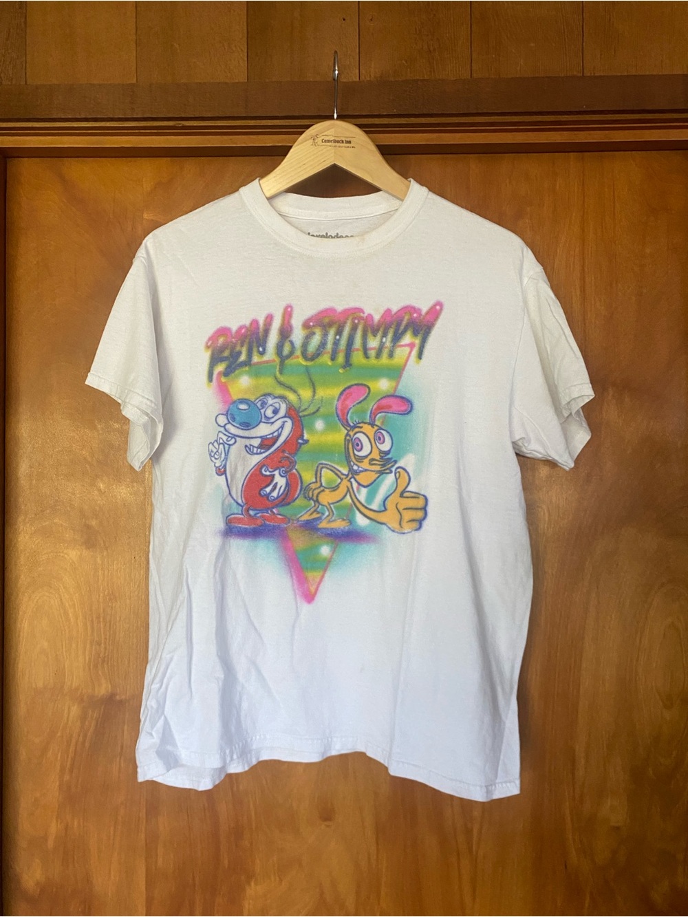 Ren & Stimpy vintage Nickelodeon White Crewneck Tee